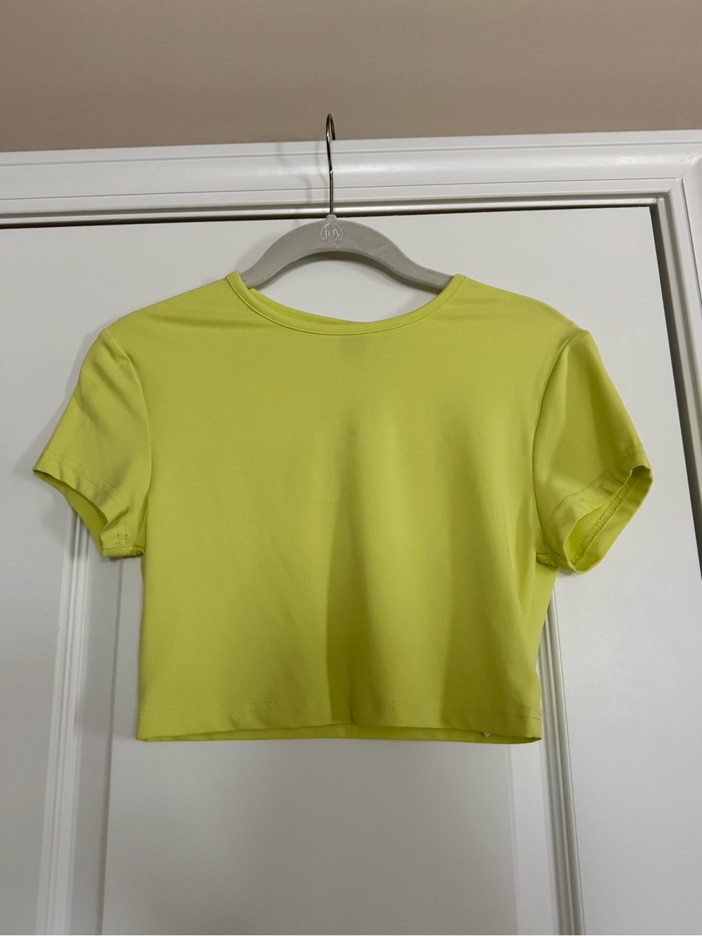 Cropped Crewneck Tee - Yellow